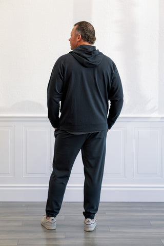 Dreamstate Full Zip Hoodie in Pure Black