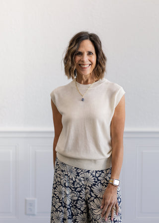 Essential Sweater Tank in Ivory