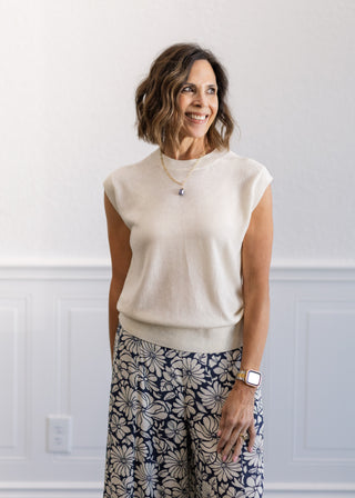 Essential Sweater Tank in Ivory