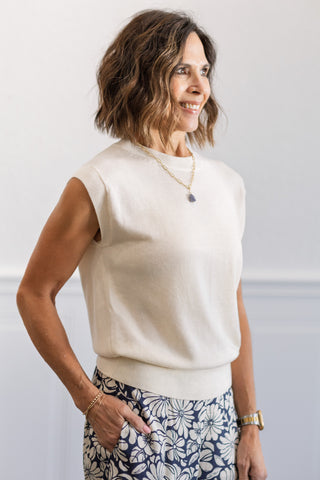 Essential Sweater Tank in Ivory