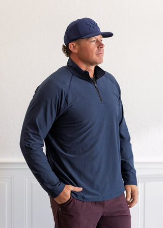 Atmosphere Midweight 1/4 Zip in Navy