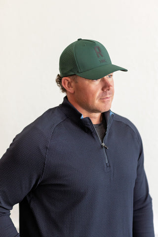 Peak Hat in Hunter Green