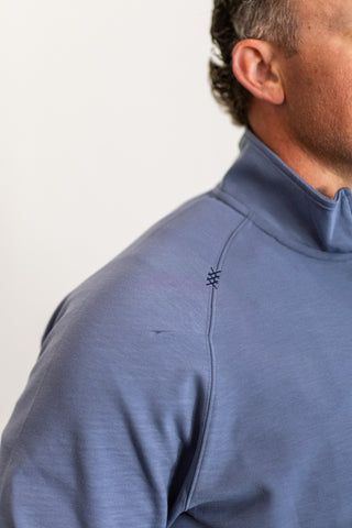 Dream State 1/4 Zip in Shale Blue