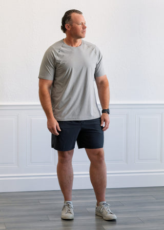 Reign Short Sleeve in Light Grey Heather