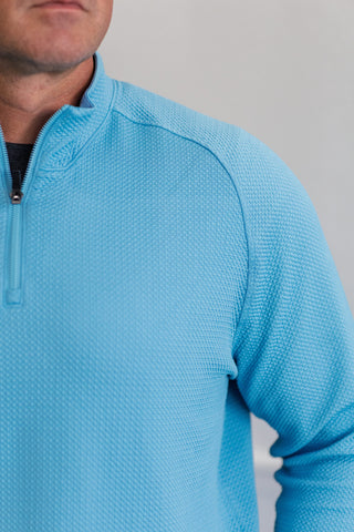 Founder's Golf 1/4 Zip in Azure Blue