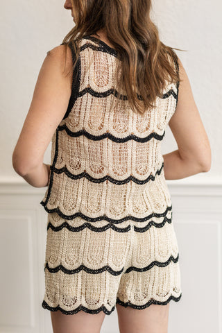 Scallop Eyelet Tiered Top & Short Set