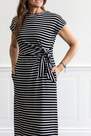 side tie midi dress Cotton Side Tie Midi Dress, Large