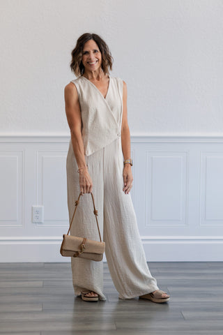 Effortless Wrap Front Jumpsuit