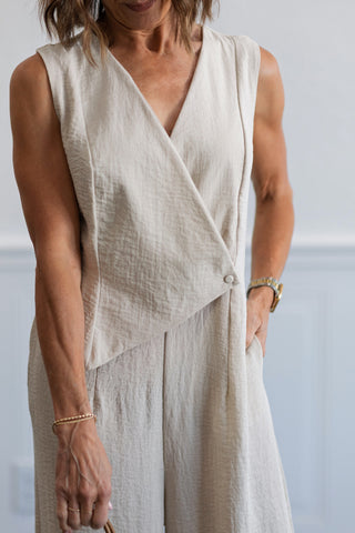 Effortless Wrap Front Jumpsuit