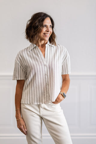 Chest Pocket Button Down Shirt in Stripe