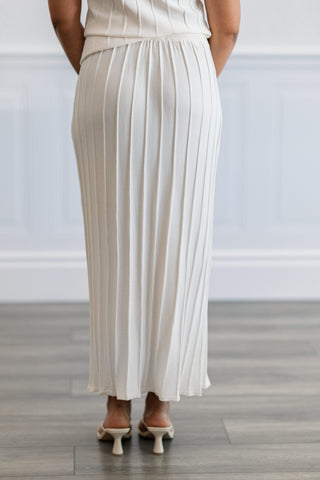 Ribbed Sleeveless Top and Midi Skirt Set