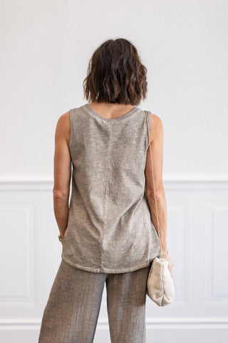 Sleeveless Top in Taupe