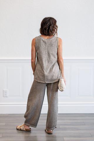 Sleeveless Top in Taupe