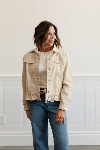 Boyfriend Denim Jacket in Summer Sand