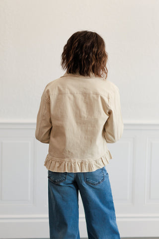 Boyfriend Denim Jacket in Summer Sand