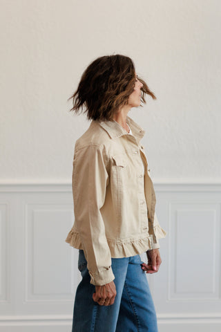 Boyfriend Denim Jacket in Summer Sand