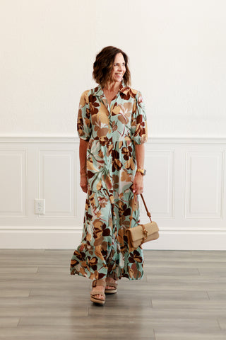 Floral Tiered Maxi Dress