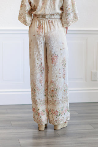 Floral Half Sleeve Top & Pants Set