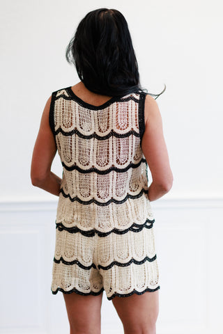 Scallop Eyelet Tiered Top & Short Set