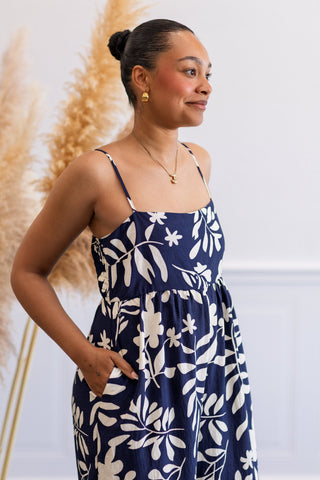 Floral Print Wide Leg Tank Jumpsuit