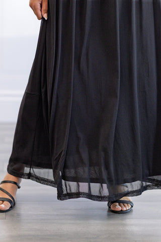 Sheer Racerback Full Length Dress