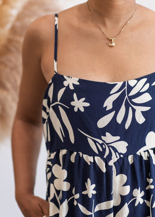 Floral Print Wide Leg Tank Jumpsuit