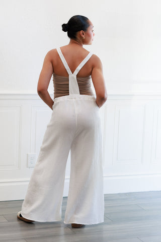 Cotton Gauze Jumpsuit in Off White