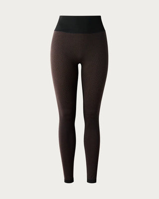 Apres Seamless Legging in Dk. Espresso Herringbone