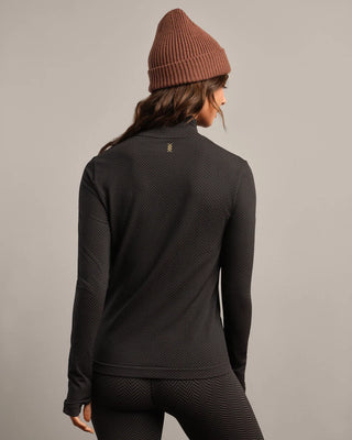 Apres Seamless Top in Dk. Espresso Herringbone