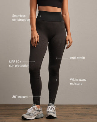 Apres Seamless Legging in Dk. Espresso Herringbone