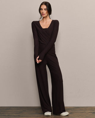 Rhone® Atmosphere Wrap Top in Dark Espresso