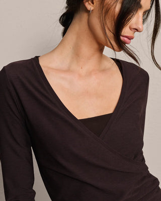 Rhone® Atmosphere Wrap Top in Dark Espresso
