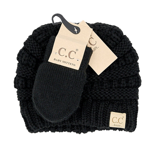 Baby Mit & Beanie Set