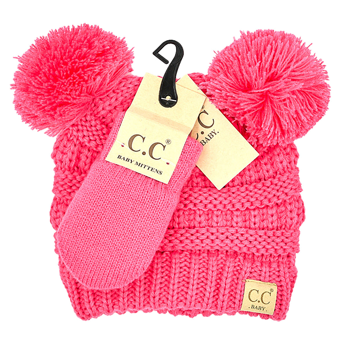 CC Baby Pom Beanie & Mitten Set