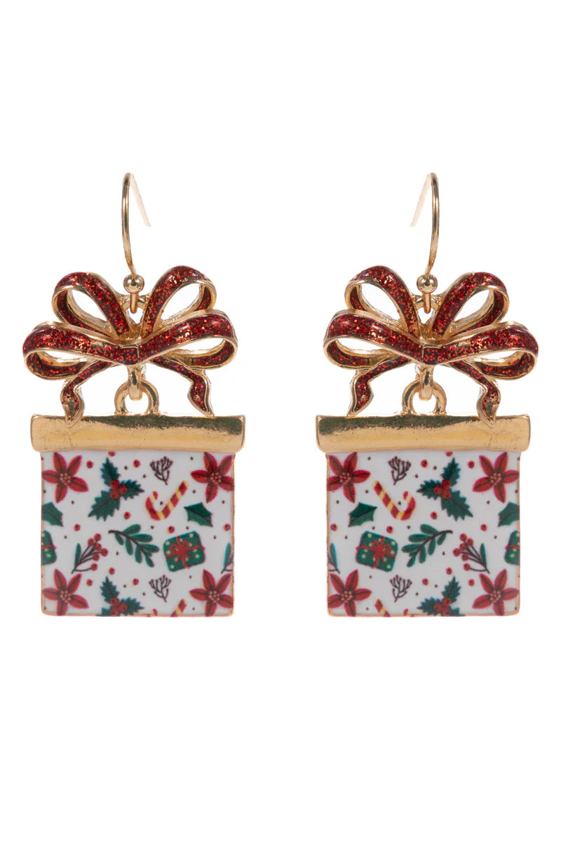 Metal Present Earrings