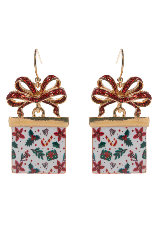 Metal Present Earrings