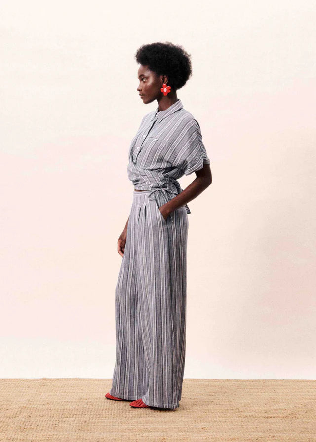 100% Organic Cotton Stripe Trousers