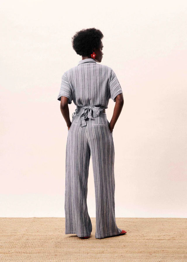 100% Organic Cotton Stripe Trousers