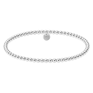 Classic 3mm Sterling Silver Beaded Bracelet