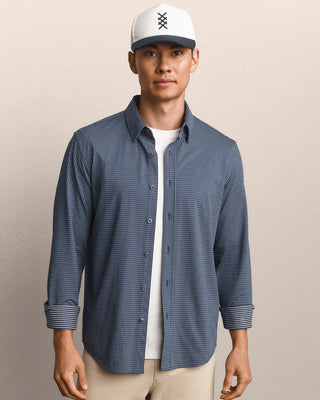 Rhone Commuter® Shirt in Navy/Gray Gingham | Classic Fit