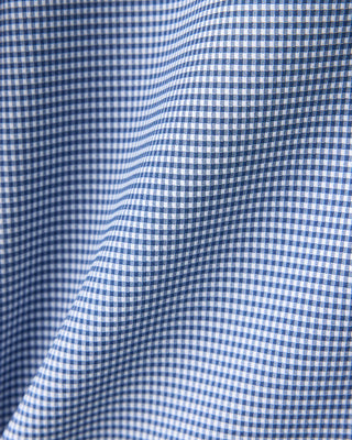 Commuter® Short Sleeve Shirt in Indigo Blue Micro Gingham