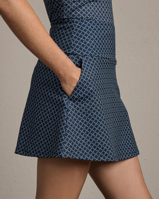 Course to Court 16" Skort in Navy Blue Links