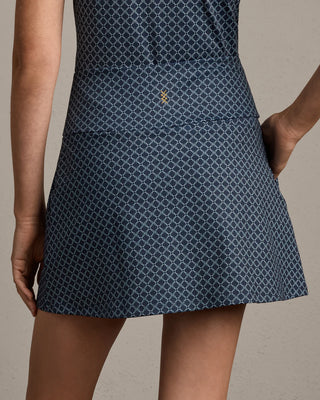 Course to Court 16" Skort in Navy Blue Links