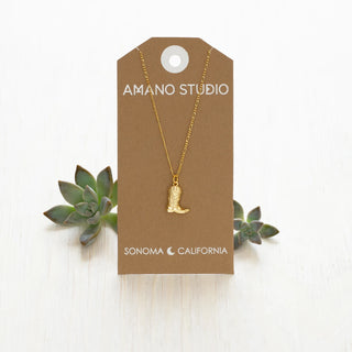 Cowboy Boot Charm Necklace