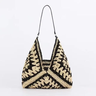 Crochet Open-Weave Boho Handbag