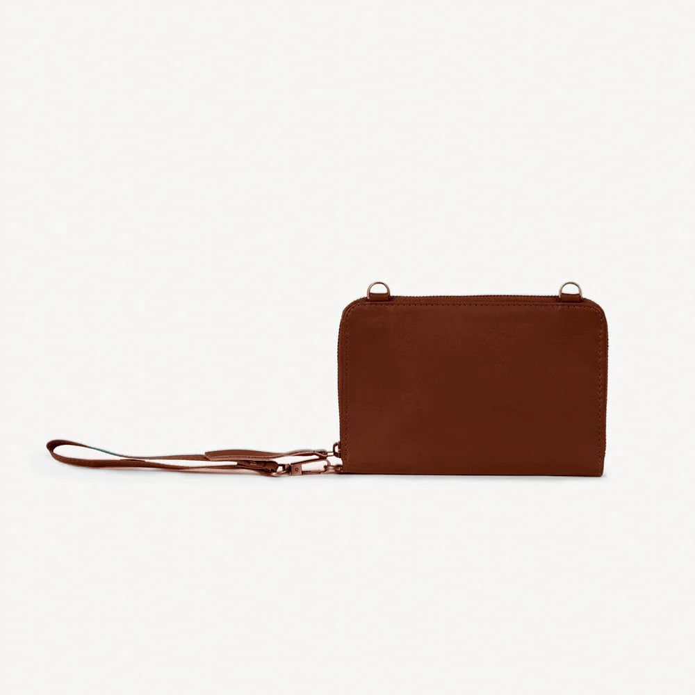 Crossbody Wallet in Vintage Brown