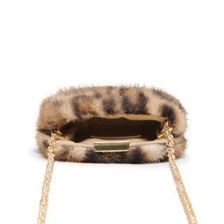 Brindi Crossbody Wallet in Leopard Faux Fur – Women's Mini Bag by Dolce Vita