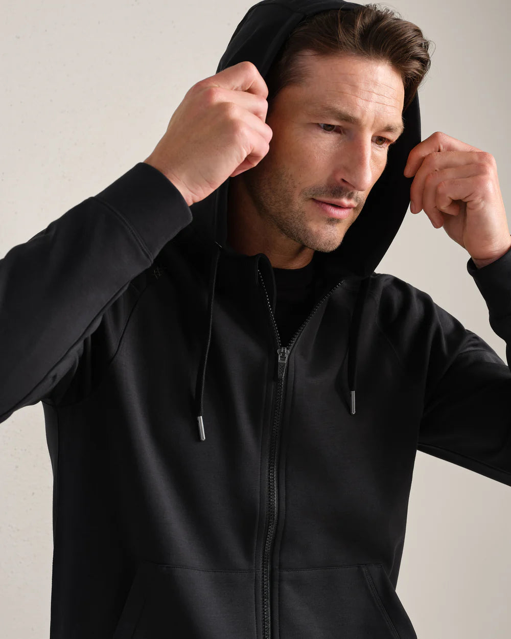 Dreamstate Full Zip Hoodie in Pure Black