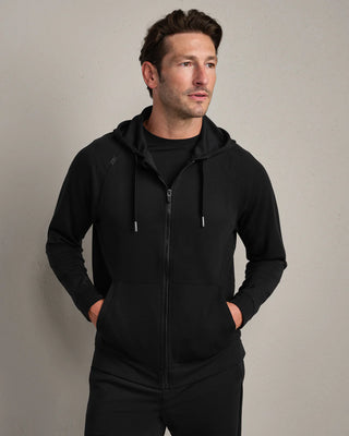 Dreamstate Full Zip Hoodie in Pure Black