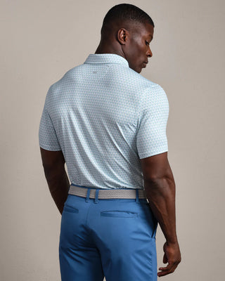Drive Time Polo in Cool Mint Diamond Geo